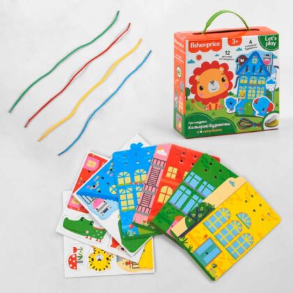 гр Гра-шнурівка ""Fisher Price. Кольорові будиночки"" VT 5303-26 (14) ""Vladi Toys""