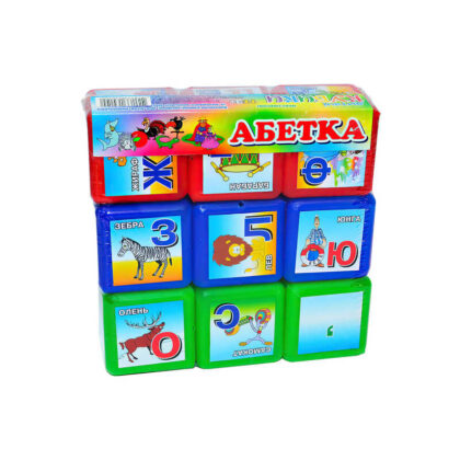 гр Кубики ""Абетка 9 шт"" 06041 укр (21) "M Toys""