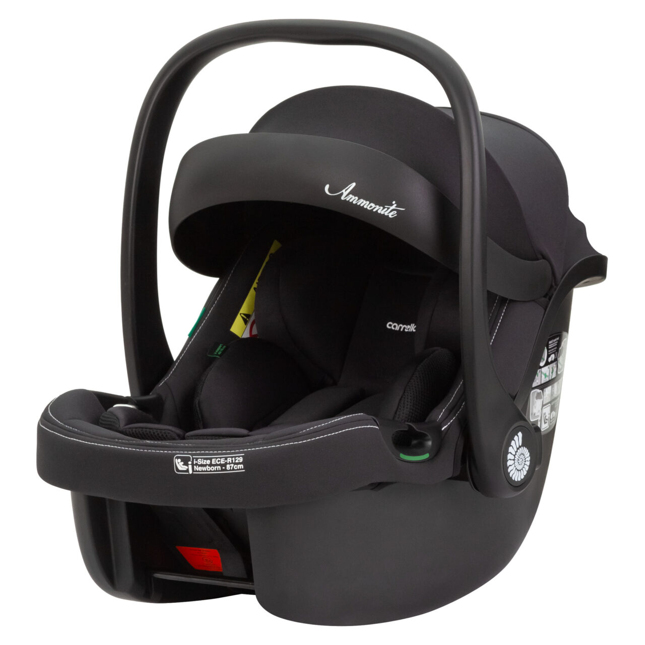 Автокрісло+база CARRELLO Ammonite CRL-8801+CRL-8802 Absolute Black i-Size 40-87см ISOFIX /1/