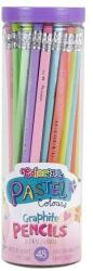 Олівці чорнографітні з гумкою 48шт туба  PASTEL COLORINO /48/