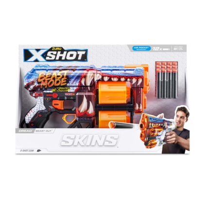 Швидкострільний бластер X-SHOT Skins Dread Beast Out (12 патронів)