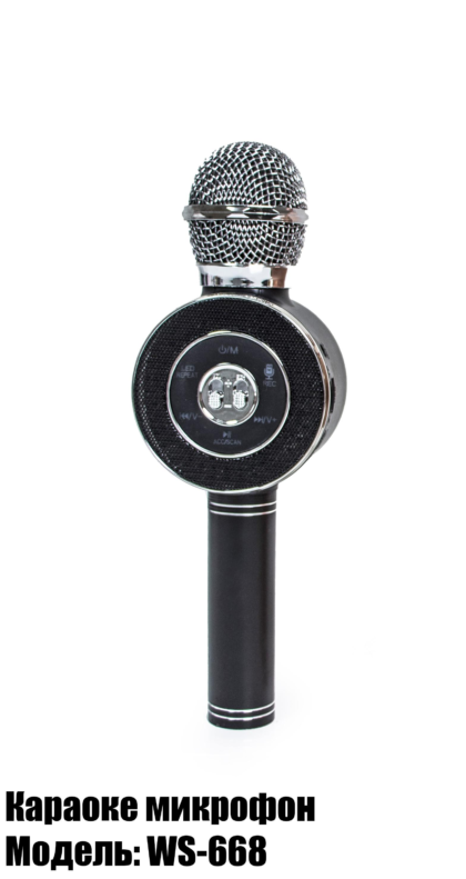 Мікрофон-колонка BLUETOOTH WS-668 ЧОРНИЙ