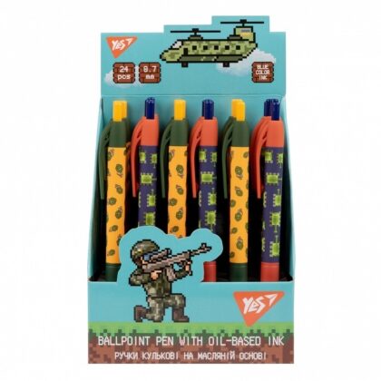 Ручка кулькова YES "8bit UA" Millitary автоматична 0