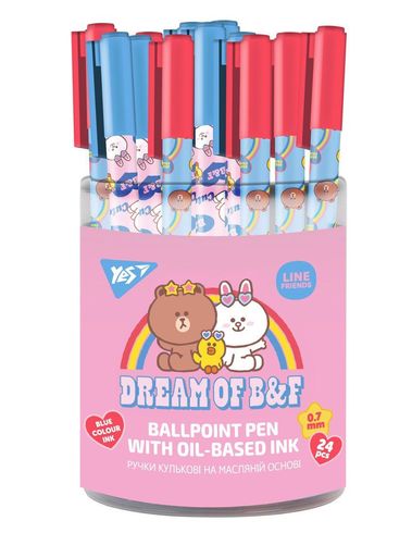 Ручка кулькова YES "Line Friends: Rainbow Dream" 0