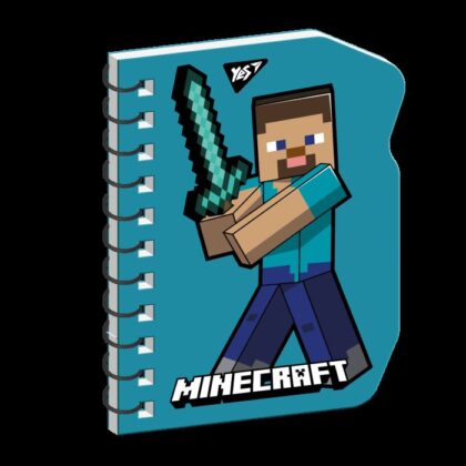 Блокнот YES В7/60 подв. спіраль "Minecraft. Steve"