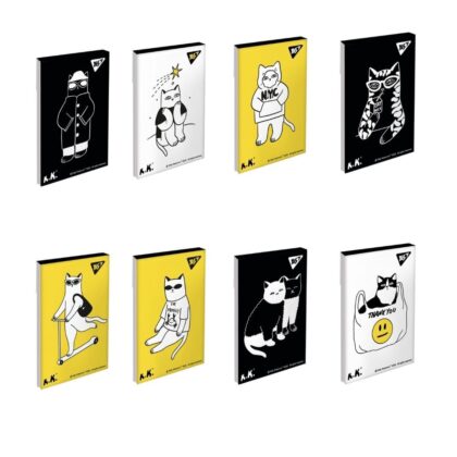 Блокнот YES А7/48 кл клей Tattoo cats