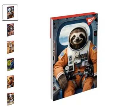 Блокнот YES А7/48 кл клей Creative animals
