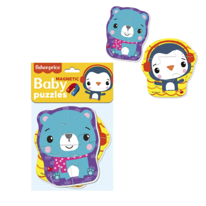 Магнітні бебі пазли "Fisher-Price. Ведмедик і пінгвін" (англ) VT3208-15 (50) "Vladi Toys"